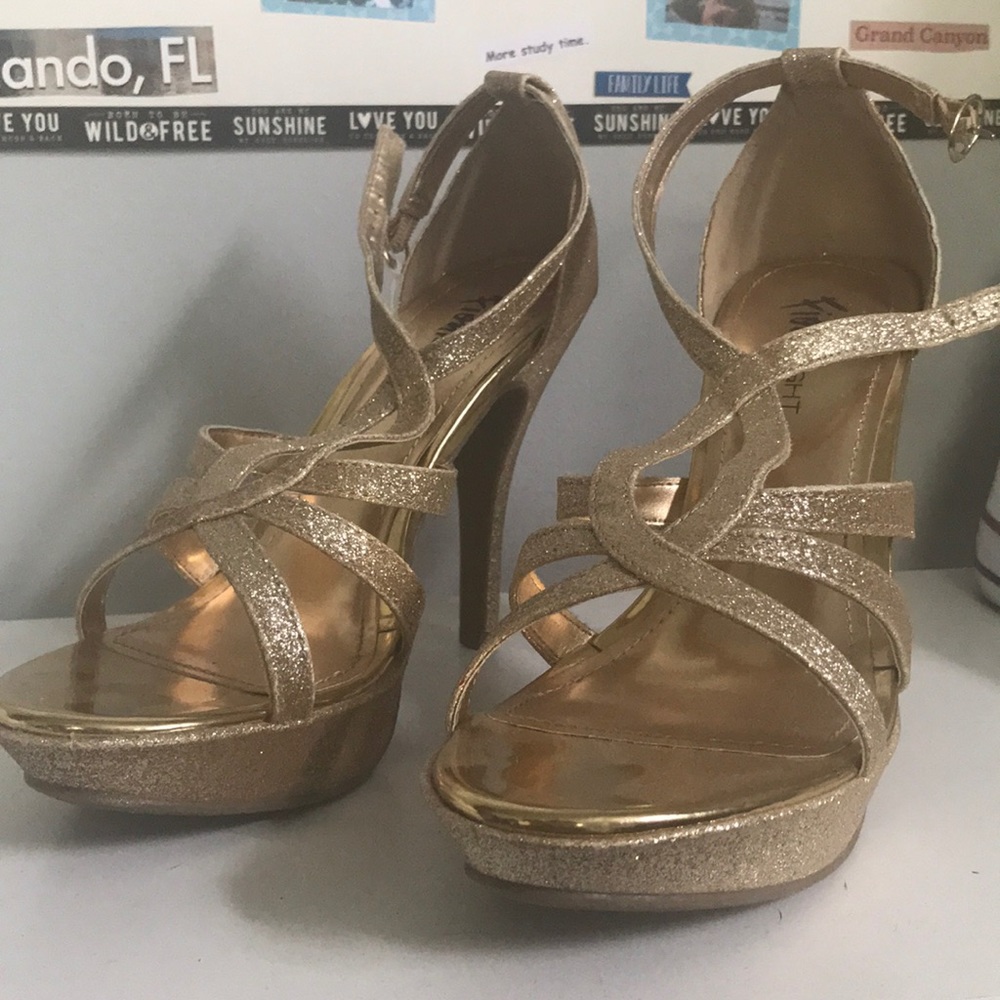 Gold Sparkly High Heels